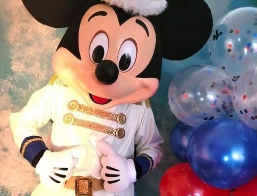Fotoshoot met Micky Mouse